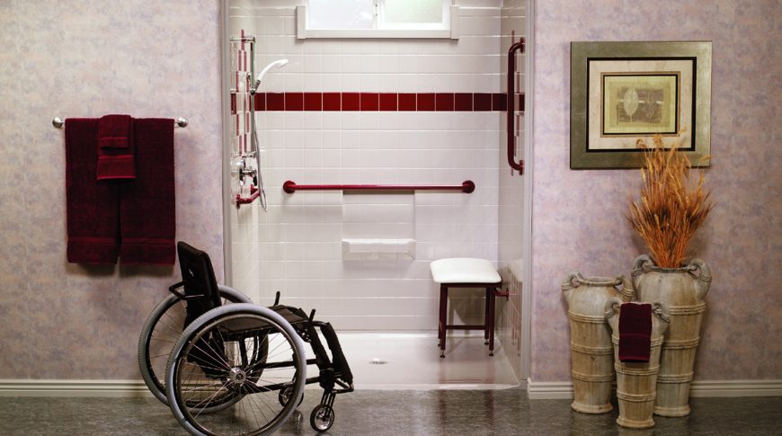 Banheiro adaptado para acessibilidade
